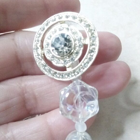 Holiday Statement Bracelet | Sparkling OOAK Glam | Handmade Gift for Large Wrist - Picture 10 of 15